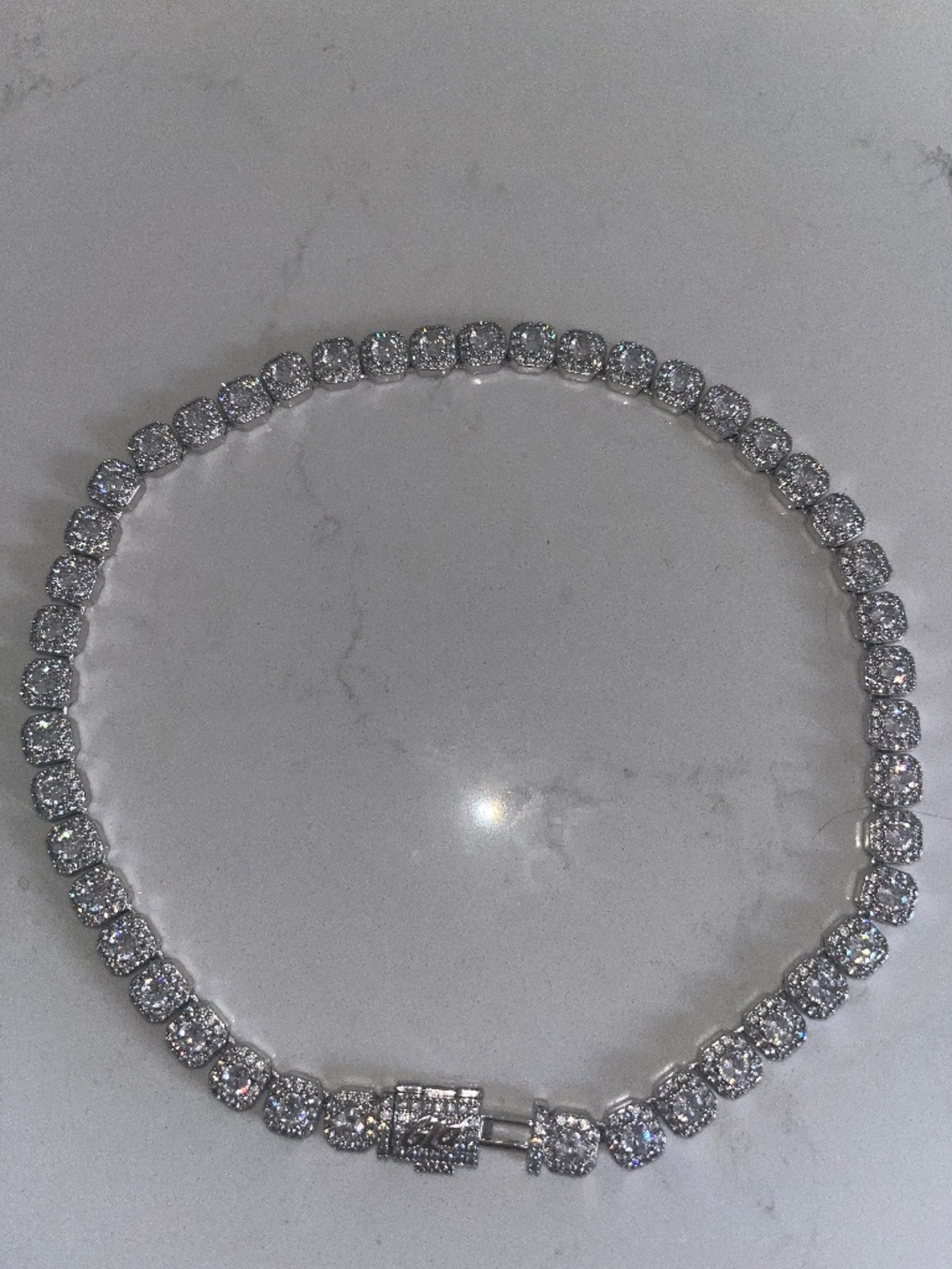 Diamond tennis necklace